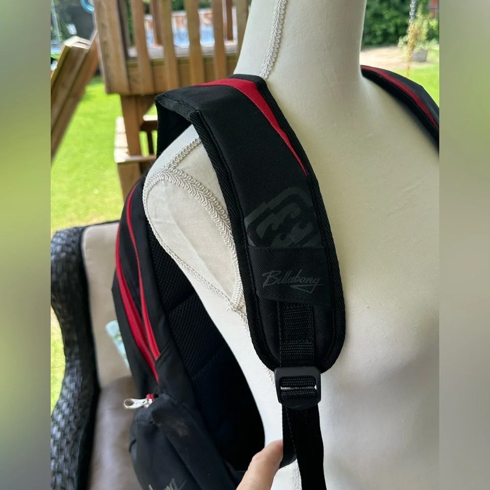 Billabong Black and Red Men's Backpack - Picture 6 of 12